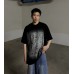 Balenciaga All-Over Logo Print T-Shirt (Black)