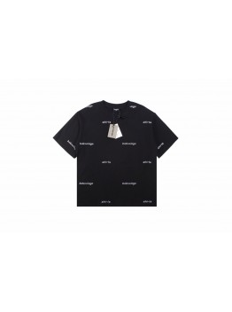 Balenciaga Allover Logo Print T-Shirt