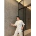 Balenciaga Allover Logo Print T-Shirt - White