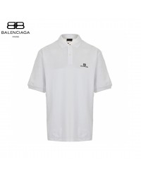 Balenciaga BB Logo White Polo Shirt