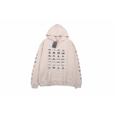 Balenciaga Beige Multilogo Hoodie