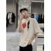 Balenciaga Beige T-Shirt with Abstract Graphic