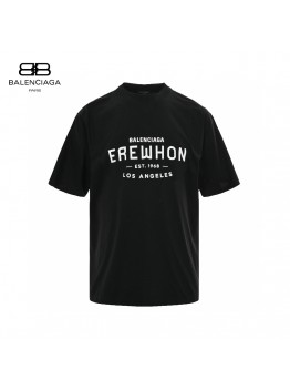 Balenciaga Beige T-Shirt with EREWHON Graphic