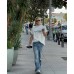 Balenciaga Beige T-Shirt with EREWHON Graphic