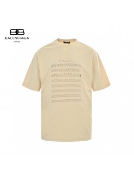 Balenciaga Beige T-Shirt with Musical Notes