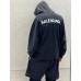Balenciaga Black Distorted Logo Hoodie