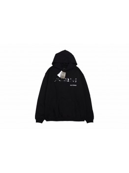 Balenciaga Black Distorted Logo Hoodie