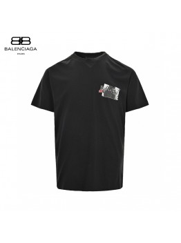 Balenciaga Black Graphic T-Shirt
