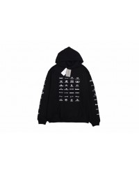 Balenciaga Black Multilogo Hoodie
