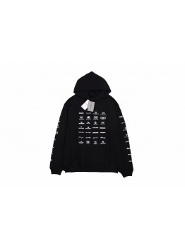 Balenciaga Black Multilogo Hoodie