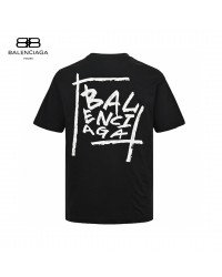 Balenciaga Black T-Shirt with Bold Graphic