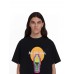 Balenciaga Black T-Shirt with Graphic Design