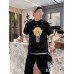 Balenciaga Black T-Shirt with Graphic Design