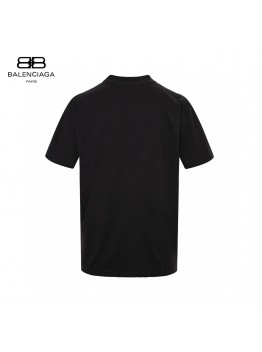 Balenciaga Black T-Shirt with Label Detail