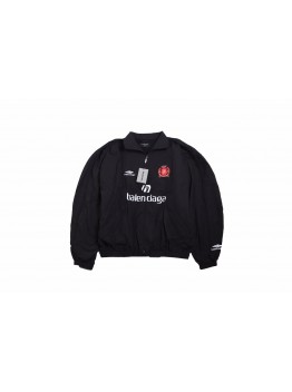 Balenciaga Black Zip-Up Track Jacket
