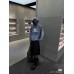 BALENCIAGA GRAPHIC LOGO HOODIE BLUE