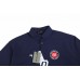 BALENCIAGA LOGO DESIGN BUTTON-UP SHIRT NAVY