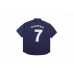 BALENCIAGA LOGO DESIGN BUTTON-UP SHIRT NAVY