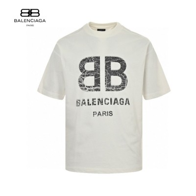 Balenciaga Cracked Logo T-Shirt (White)