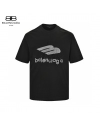 Balenciaga Crystal Logo T-Shirt in Black