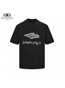 Balenciaga Crystal Logo T-Shirt in Black