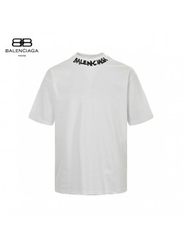 Balenciaga Distorted Logo T-Shirt (White)