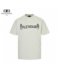Balenciaga Distressed Logo T-Shirt in White