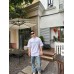 Balenciaga Distressed Logo T-Shirt in White