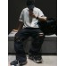 BALENCIAGA DISTRESSED LOGO T-SHIRT WHITE GREY