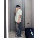 BALENCIAGA DISTRESSED LOGO T-SHIRT WHITE GREY