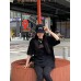 BALENCIAGA DOUBLE B LOGO T-SHIRT BLACK