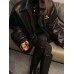 BALENCIAGA FAUX LEATHER JACKET BLACK