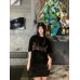 BALENCIAGA GOTHIC LOGO T-SHIRT BLACK