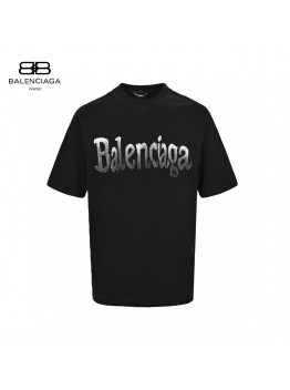 Balenciaga Gradient Logo T-Shirt (Black)