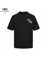 Balenciaga Graffiti Logo Black T-Shirt