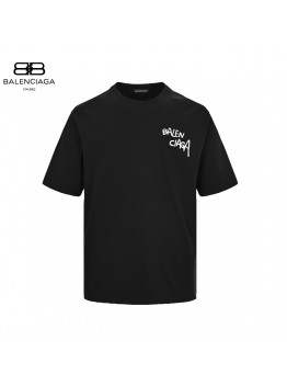Balenciaga Graffiti Logo Black T-Shirt