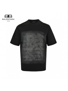 Balenciaga Graphic Print T-Shirt (Black)