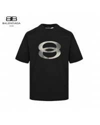 Balenciaga Grey Logo T-Shirt (Black)