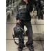 BALENCIAGA ALTERNATIVE LOGO HOODIE NAVY