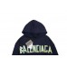 BALENCIAGA ALTERNATIVE LOGO HOODIE NAVY