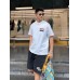 Balenciaga White T-Shirt with Mountain Graphic