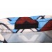 BALENCIAGA PATTERNED SHORT SLEEVE SHIRT BLUE BROWN