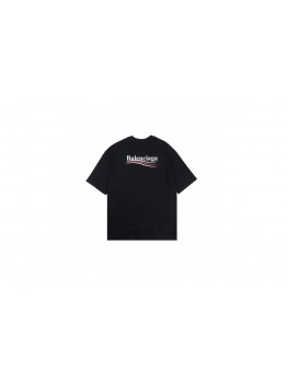 Balenciaga Wave Logo T-Shirt (Black)