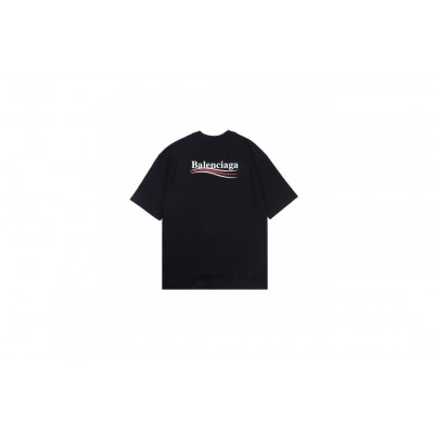 Balenciaga Wave Logo T-Shirt (Black)