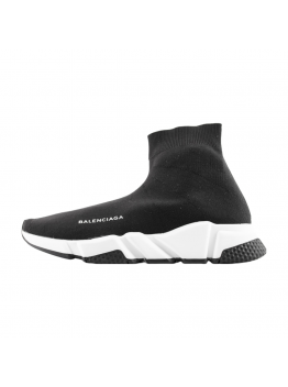 BALENCIAGA SPEED TRAINER x BLACK WHITE BLACK