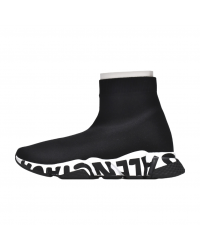 BALENCIAGA SPEED GRAFFITI TRAINER x BLACK WHITE