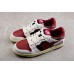 BAPE STA Low Top Sneakers in Red, White, and Black