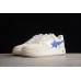 BAPE STA Low-Top Sneakers in Cream and Blue