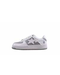 BAPE STA Low-Top Sneakers in White and Grey