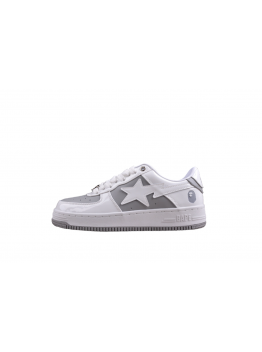 BAPE STA Low-Top Sneakers in White and Grey